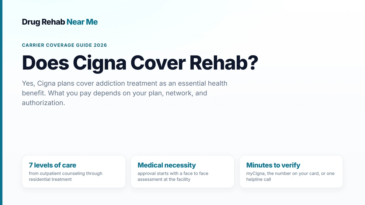 Does Cigna cover rehab: yes, addiction treatment is an essential health benefit and costs depend on your plan